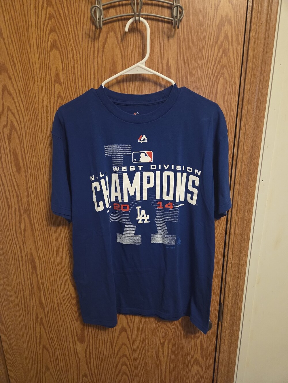 Majestic Los Angeles Dodgers 2014 Postseason Shirt Sz Large Men's MLB